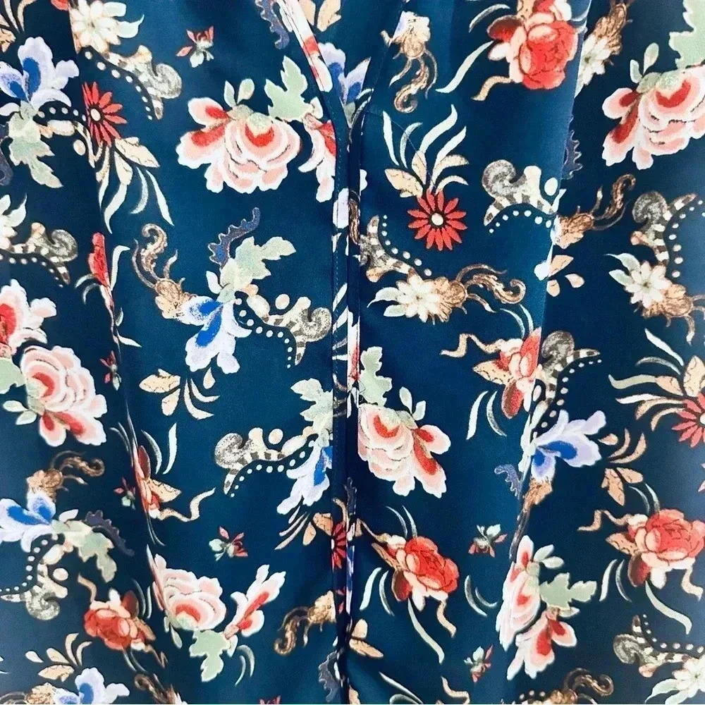 Philosophy Navy Print Blouse - Picture 4 of 4